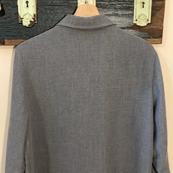 2/$30 NY & Co New York and Company Grey Blouse Size Large - Picture 13 of 14